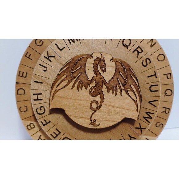 CREATIVE ESCAPE ROOMS MINI WOOD HANDMADE DRAGON CIPHER FOR TABLE TOP GAMING - Picture 6 of 6